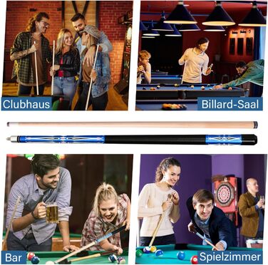 RAYNA GAMES: Більярдний кий для професійних гравців - якісний набір з канадського ахового дерева, з нержавіючою сталею, 58 дюймів, для дорослих