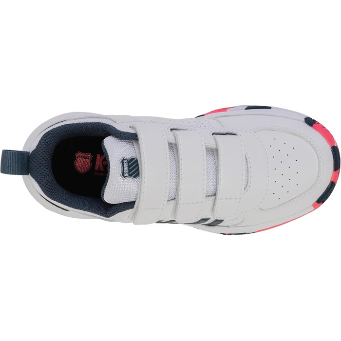 Тенісні кросівки K-Swiss Kinder Court Express 2 Strap White Stargazer Neon Blaze (29 EU)