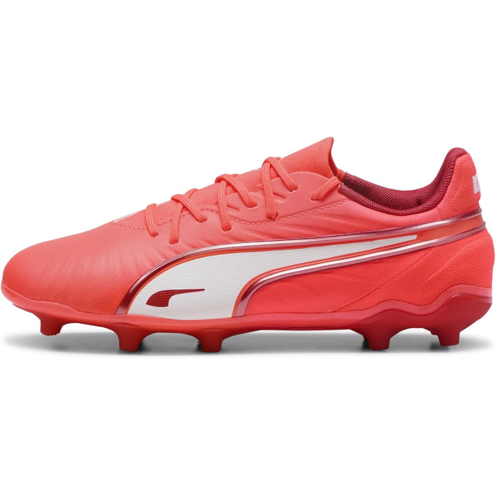 Дитячі футбольні бутси PUMA King Match FG/AG Jr - сяючий червоний/білий/червоний, 28 EU