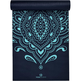 Йога-мат Mandala 183x61 см, 6 мм, протиковзкий, зносостійкий, PVC, для йоги та фітнесу