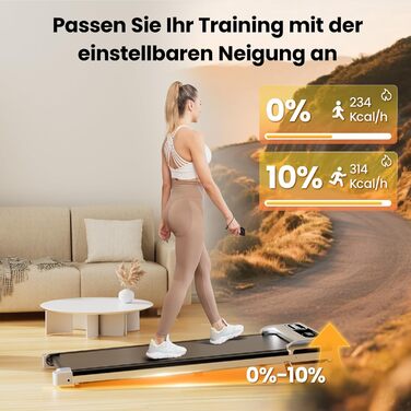 Walking Pad Yagud: Бігова доріжка 3-в-1 для дому та офісу з пультом керування та LED-дисплеєм (срільно-чорний)