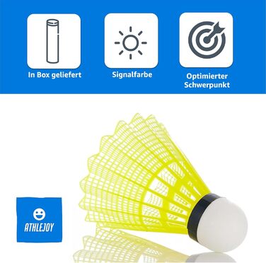 М'ячі для бадмінтону - тренувальні та змагальні - 12 шт.