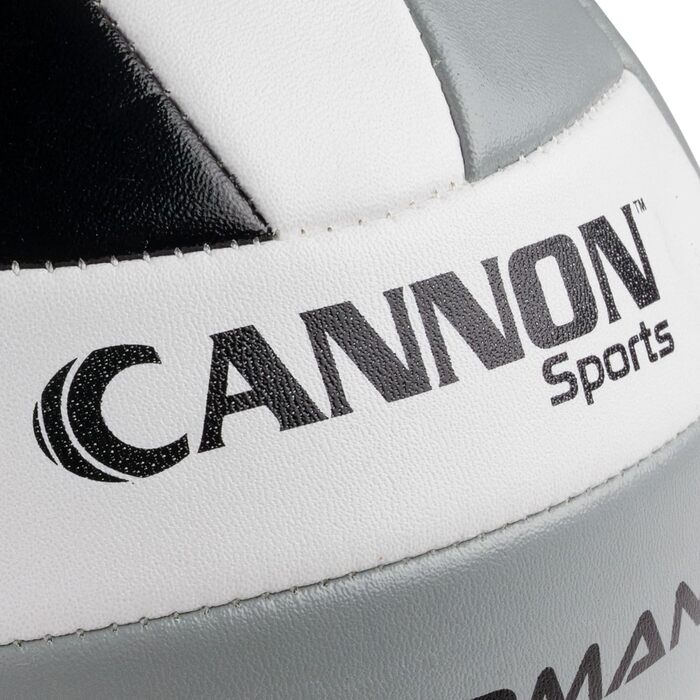Волейбольні м'ячі Cannon Sports Performance: офіційний розмір, з насосом, для гри в приміщенні та на вулиці, чорний/білий/сірий