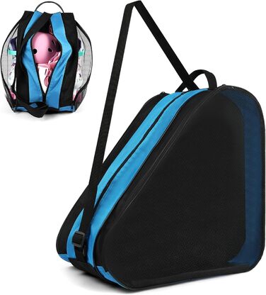 Сумка для роликів Flintronic, для дітей, велика місткість, з регульованим плечовим ременем, блакитна