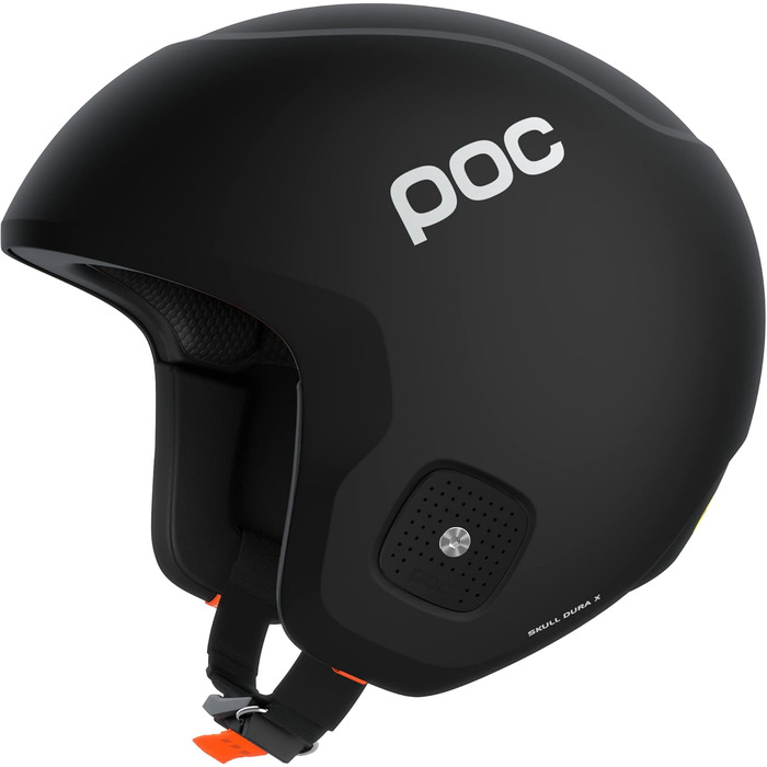 Шолом для гірських лиж POC Skull Dura X MIPS з системою Race Lock, надійний захист для змагань, матовий чорний, розмір M-L (55-58 см)