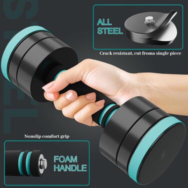 Набір гантелей Dripex, регульовані, сталеві, 2 шт. (2.5кг x 2, 5кг x 2, 10кг x 2) для дому