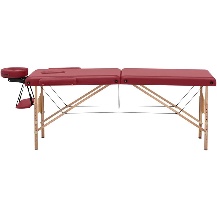Складаний масажний стіл Physa Toulouse RED, червоний, переносний масажний стіл, масажна кушетка