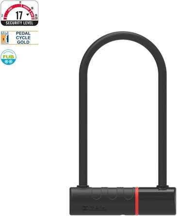 Замок для велосипеда Zefal K-Traz U17: міцний сталевий бугель, кабель 120 см, для велосипеда, електровелосипеда, MTB, скутера, мотоцикла
