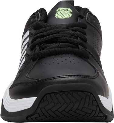 Кросівки для тенісу K-Swiss Court Express 2 чоловічі, чорно-білі з неоновим зеленим, 41 EU