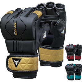 Mytra Fusion рукавички MMA з відкритою вентильованою долонею, для спарингу, кікбоксингу, греплінгу, тренувань, кліткових боїв, змішаних єдиноборств, розмір M, чорний/бордовий