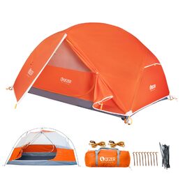 Намет кемпінговий купольний Campingzelt на 1-2 особи, водонепроникний, вітростійкий, для походу, кемпінгу та активного відпочинку (помаранчевий)