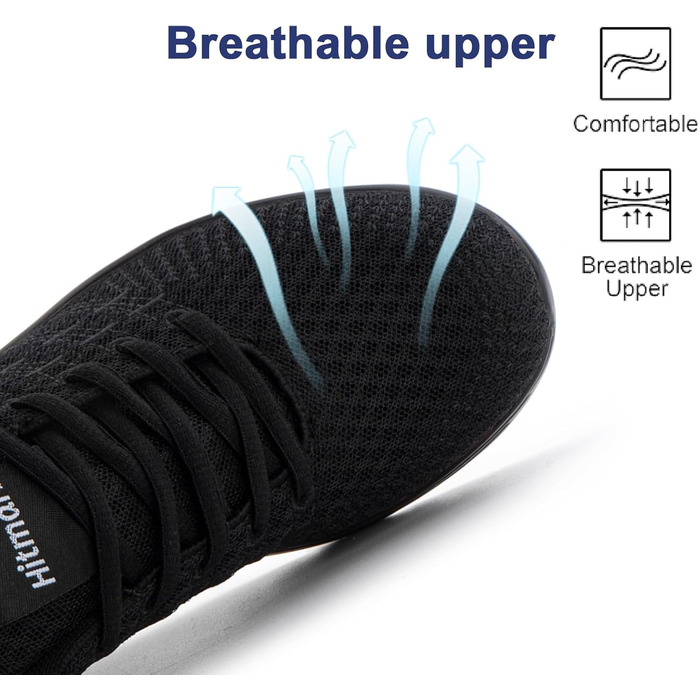 Жіночі кросівки Hitmars для бігу та фітнесу: дихаючі, з амортизацією, чорні, EU 36-42