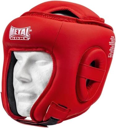 Боксерський шолом Metal Boxe MB470 червоний, для дорослих, змагання