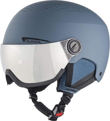 Лижний шолом ALPINA ARBER VISOR Q-LITE з контрастним візором, легкий, чорний матовий, для дорослих, 54-58 см