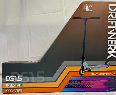 Трюковий самокат Driftwerk DS1.5 для дітей, неохром райдужний