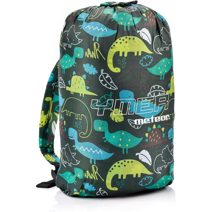 Дитячий спальний мішок Meteor Premium з рюкзаком, Ultralight, для кемпінгу та подорожей, Dino