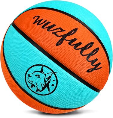 Баскетбольні м'ячі Wuzfully для дітей та дорослих, Indoor/Outdoor, 5 шт., помаранчевий, синій