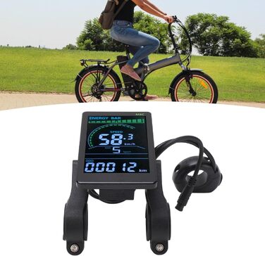 Велокомп'ютер BuyWeek M6C для електровелосипеда, LCD-дисплей, 24V/36V/48V/60V, 6-контактний водонепроникний кабель, підключення фари