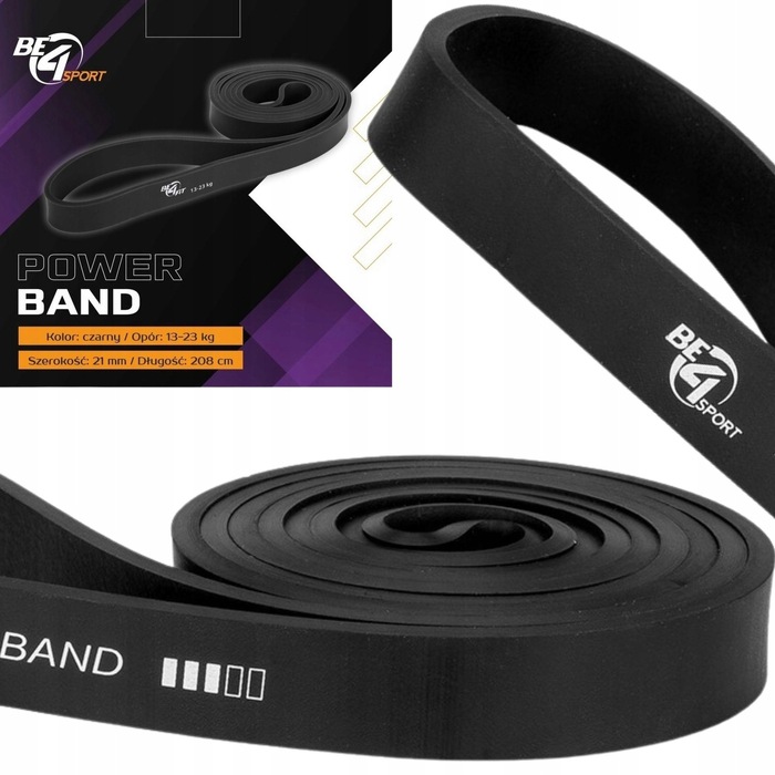 Набір з 4 фітнес-резинок Power Band + кріплення для підтягувань, опір 2-36 кг