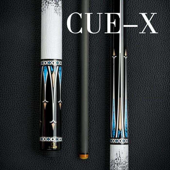 Білярдний кий Konllen CUE-X карбоновий з шкіряною обмоткою, 147 см, 12.5 мм - професійний кий для пулу