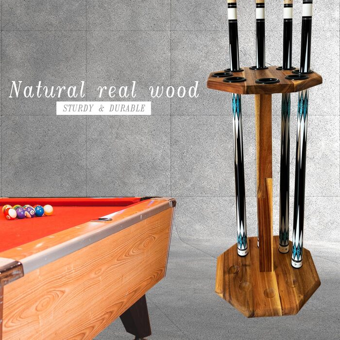 Стійка для більярдних київ на 8 київ, аксесуар для більярдного столу, дерев'яний підлоговий стійка, коричнева (FLOOR-8-MAHOGANY)