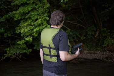 Рятувальний жилет MESLE Fisherman з кишенями, 50N, для риболовлі, каякінгу та SUP, оливковий, для дорослих XL+