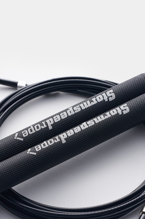 Професійна спортивна скакалка STORM SPEED ROPE SV2, чорна + чохол