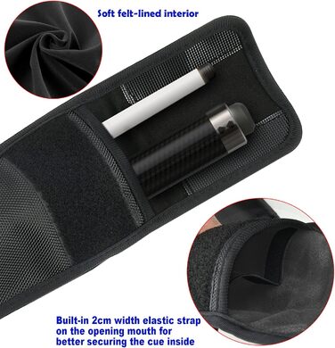 Чохол для більярдного кия Cosmos: переносна сумка для 1/2 кия (1 шок/1 ручка), чорний