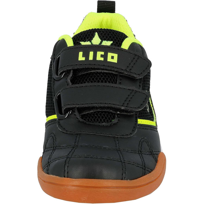 Дитячі спортивні залатно-турнірні черевики Lico Sloan, 38 EU, чорний/лимонний