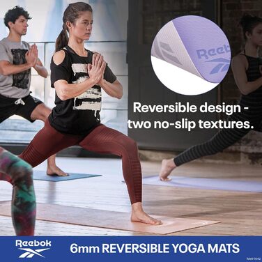 Reebok двосторонній килимок для йоги 6 мм