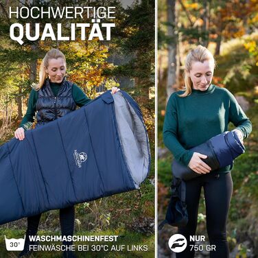 Спальний мішок 3 сезони та літній ультралегкий [750г/1500г] | Намету мішковидний спальний мішок | компактний | для кемпінгу, подорожей, гірських походів | літній спальний мішок блакитний 750г