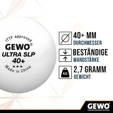 GEWO Ракетка для настільного тенісу CS Energy Control, професійна, ITTF, контроль, висока обертальність, готова, опукла ручка, губка 1,8 мм
