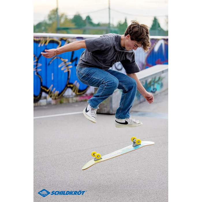 Скейтборд Schildkröt Kicker 31' для початківців, 9-шарове кленове дерево, подвійний кіктейл, ABEC5, зелений малюнок Green Dog