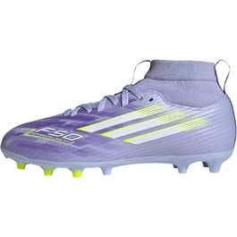 Дитячі футбольні бутси adidas F50 SPARKFUSION League W для штучного та твердого покриття, розмір 31.5 EU, фіолетовий, лимонний, пурпурний кольори