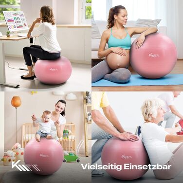 Фітбол 65 см Pezziball для фітнесу, йоги, офісу | Без BPA, з насосом | Стійкий до вибуху