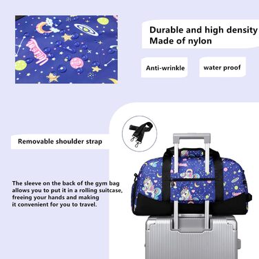 Дитяча спортивна сумка LMWZH з відділенням для взуття, водонепроникна, з мотивом єдинорога