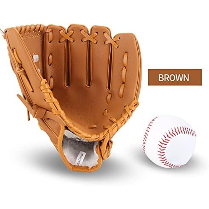 Біта бейсбольна алюмінієва 25'' (63,5 см) з рукавичкою для лівої руки, для софтболу, тренувань, молоді та дорослих, срібляста