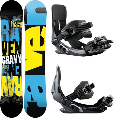 Сноуборд RAVEN Gravy Junior + кріплення MP Junior Black XS/S, 120 см
