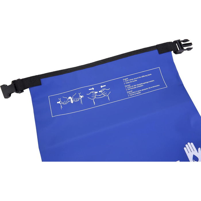 Водонепроникний мішок Cressi Dry Bag для дайвінгу, плавання, риболовлі, водних видів спорту, кемпінгу та сноубордингу, 20 літрів, синій (з блискавкою)