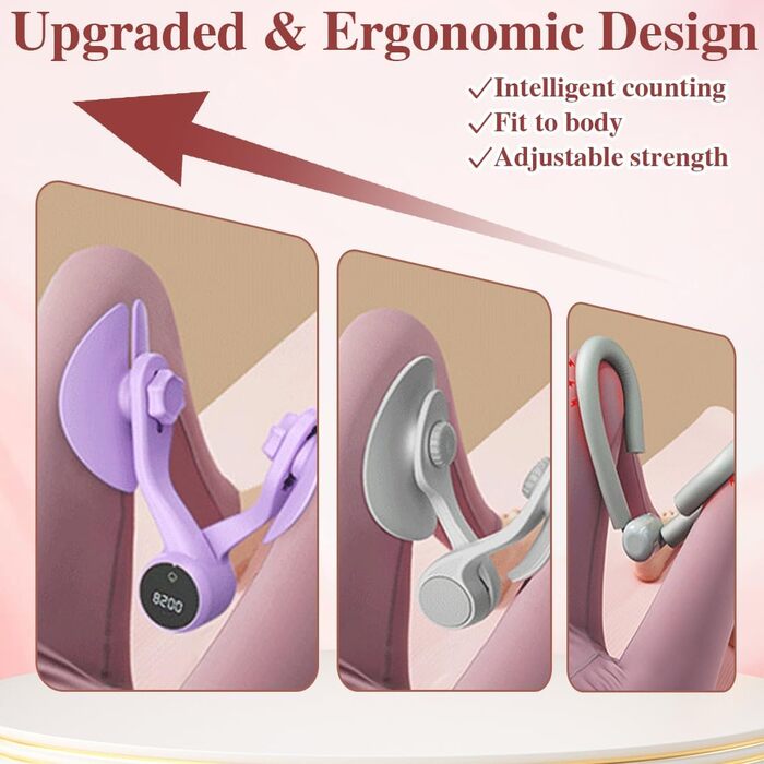 Тренування тазового дна Oberschenkel Trainer для жінок та чоловіків: пристрій для тренування м'язів стегон, тазу та ніг вдома. Violett