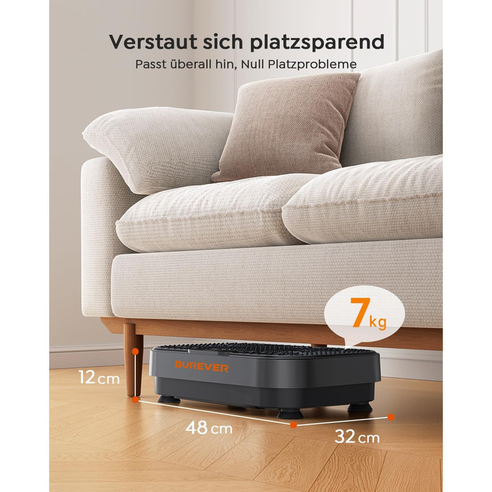 Платформа вібраційна Burever 150W з пультом, 99 рівнів інтенсивності, 5 програм, для масажу ніг, тренувань та формування м'язів