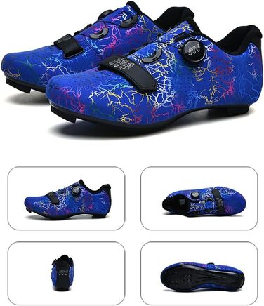 Велосипедні шкарпетки для чоловіків та жінок, шосейні та MTB велотуфлі, сумісні з Look SPD SPD-SL, дихаючі, для їзди на відкритому повітрі (45 EU, Сапфір)