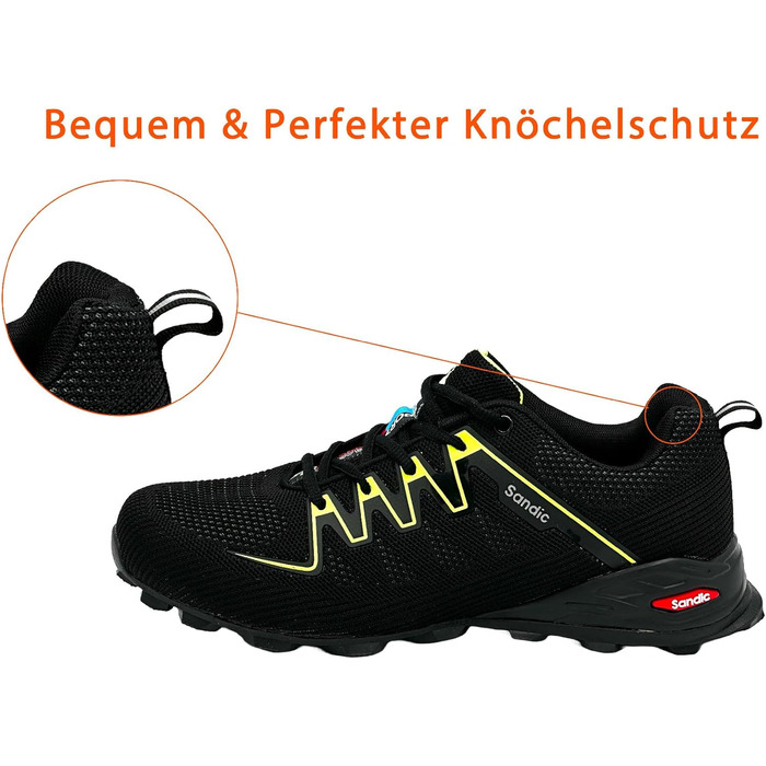 Чоловічі та жіночі трекінгові кросівки для піших прогулянок та бігу. Зручні кросівки для активного відпочинку, розмір 43 EU, чорно-зелені