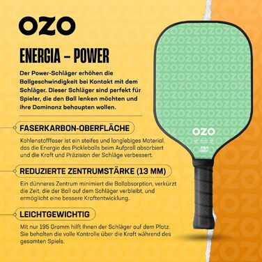 OZO ракетка для піклболу Power для початківців, зелена
