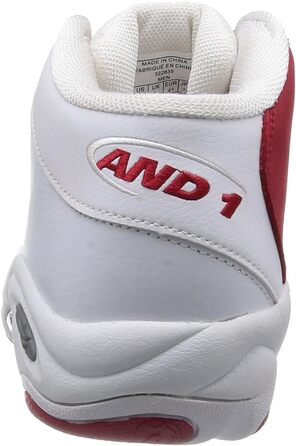 Баскетбольні кросівки And1 TAI CHI MID для чоловіків, 38.5 EU, білий, червоний, срібний