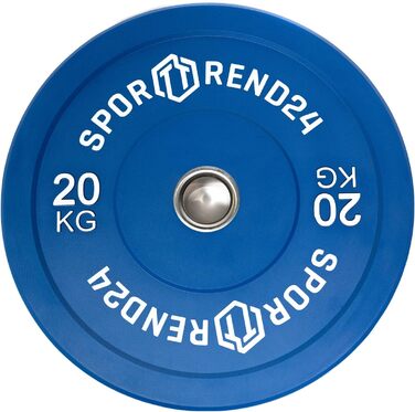 Бамперні диски Sporttrend 24 2 x 20 кг для штанги, гумові вагові пластини для фітнесу, тренувань, важкої атлетики