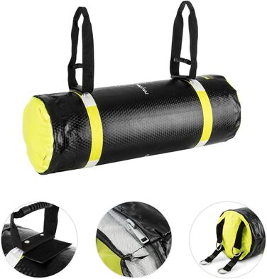 Боксерський мішок Klarfit Maxx MMA-A з інноваційною водо-повітряною начинкою, 55 л, для функціонального тренування, чорний