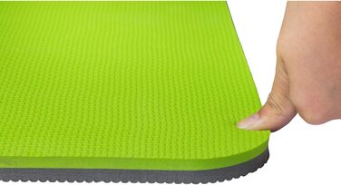Гімнастичний килимок top | vit® 190x60x1,5 см, без латексу, нековзкий, міцний, для фітнесу, яблучний/антрацит