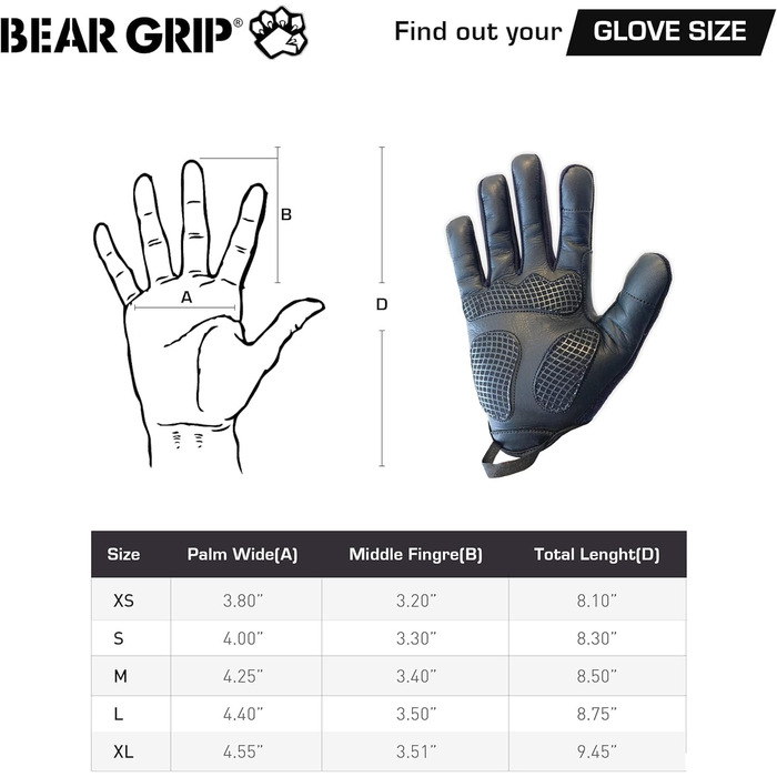 Рукавички для важкої атлетики BEAR GRIP з гелевими накладками (чорні, M) для фітнесу, бодібілдингу, кросфіту, велоспорту