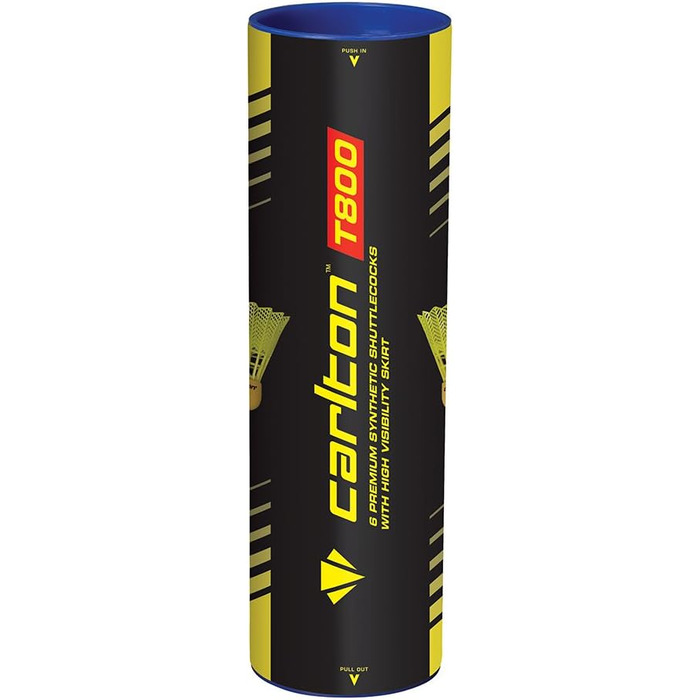 Carlton T800 воланчик для бадмінтону – для юніорів та клубних гравців (6 шт. в упаковці) 78 Grains (Швидкий)